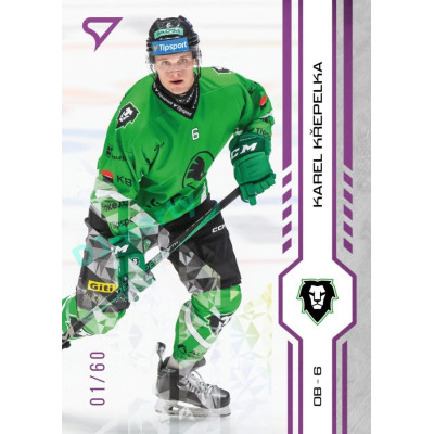 2024/25 Sportzoo ELH 1. serie #222 Karel Křepelka Purple Iceberg xx/60