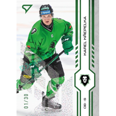 2024/25 Sportzoo ELH 1. serie #222 Karel Křepelka Green Glitter xx/30