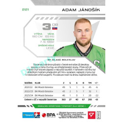 2024/25 Sportzoo ELH 1. serie #221 Adam Jánošík