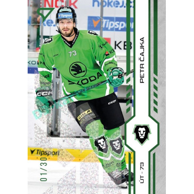 2024/25 Sportzoo ELH 1. serie #227 Petr Čajka Green Glitter xx/30
