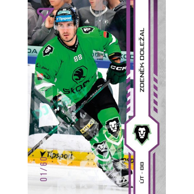 2024/25 Sportzoo ELH 1. serie #228 Zdeněk Doležal Purple Iceberg xx/60