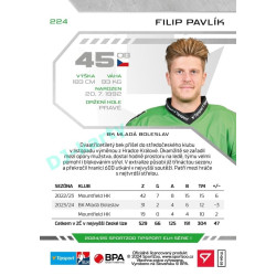 2024/25 Sportzoo ELH 1. serie #224 Filip Pavlík
