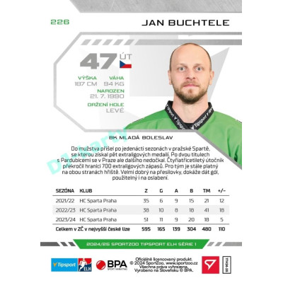 2024/25 Sportzoo ELH 1. serie #226 Jan Buchtele