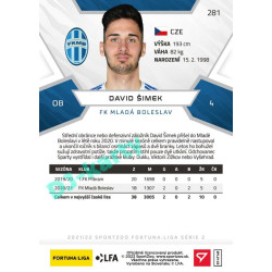 2021/22 Sportzoo Fortuna Liga 2. série #281 David Šimek