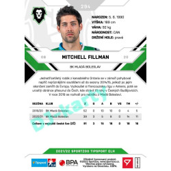 2021/22 Sportzoo TIPSPORT ELH 2. série #294 Mitchell Fillman
