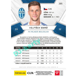 2021/22 Sportzoo Fortuna Liga 2. série #285 Vojtěch Smrž