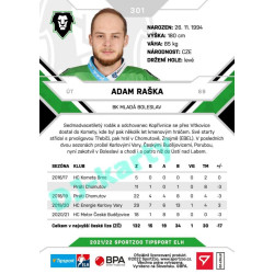 2021/22 Sportzoo TIPSPORT ELH 2. série #301 Adam Raška