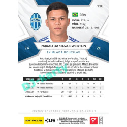 2021/22 Sportzoo Fortuna Liga Paixao Da Silva Ewerton #118