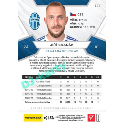 2021/22 Sportzoo Fortuna Liga Jiří Skalák #121