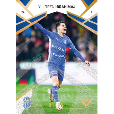 2024/25 Sportzoo Chance Liga 2. série #245 Ylldren Ibrahimaj Gold Glitter xx/25
