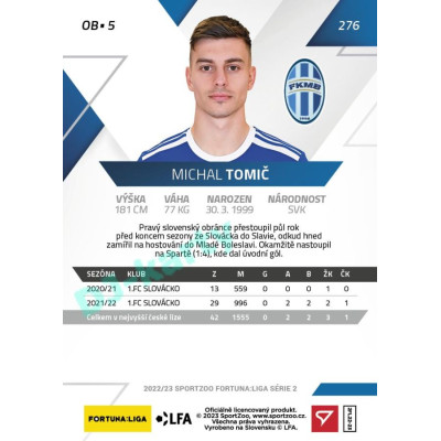 2022/23 Sportzoo Fortuna Liga 2. série #276 Michal Tomič