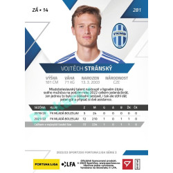2022/23 Sportzoo Fortuna Liga 2. série #281 Vojtěch Stránský