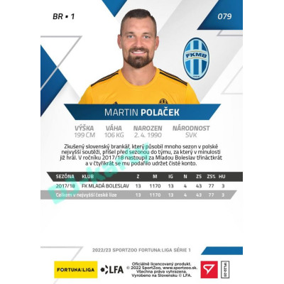2022/23 Sportzoo Fortuna Liga 1. série #079 Martin Polaček