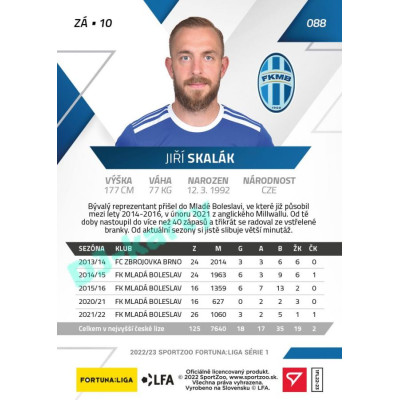 2022/23 Sportzoo Fortuna Liga 1. série #088 Jiří Skalák PROMO