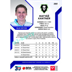 2022/23 Sportzoo ELH 2. série #280 Matyáš Kantner Blue xx/99