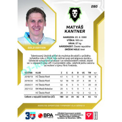 2022/23 Sportzoo ELH 2. série #280 Matyáš Kantner Gold xx/19