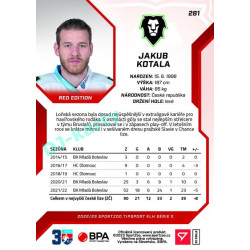 2022/23 Sportzoo ELH 2. série #281 Jakub Kotala Red xx/49