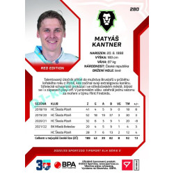 2022/23 Sportzoo ELH 2. série #280 Matyáš Kantner Red xx/49