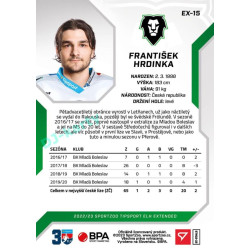 2022/23 Sportzoo ELH Extended #EX-15 František Hrdinka