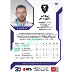 2022/23 Sportzoo ELH 1. série #057 Adam Jánošík Blue xx/99