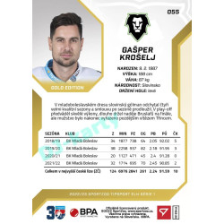 2022/23 Sportzoo ELH 1. série #055 Gašper Krošelj Gold xx/19