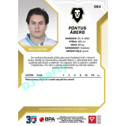 2022/23 Sportzoo ELH 1. série #064 Pontus Aberg Gold xx/19
