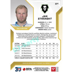 2022/23 Sportzoo ELH 1. série #071 Jan Stránský Gold xx/19
