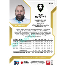 2022/23 Sportzoo ELH 1. série #056 Filip Novotný Gold xx/19
