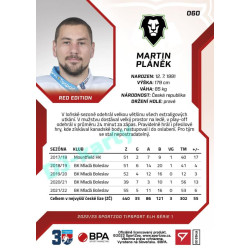 2022/23 Sportzoo ELH 1. série #060 Martin Pláněk Red xx/49