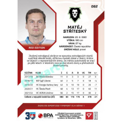 2022/23 Sportzoo ELH 1. série #062 Matěj Stříteský Red xx/49