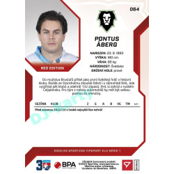 2022/23 Sportzoo ELH 1. série #064 Pontus Aberg Red xx/49
