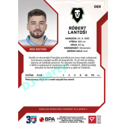 2022/23 Sportzoo ELH 1. série #069 Róbert Lantoši Red xx/49