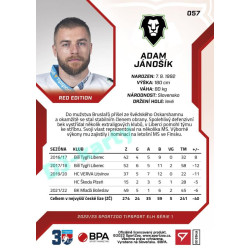 2022/23 Sportzoo ELH 1. série #057 Adam Jánošík Red xx/49