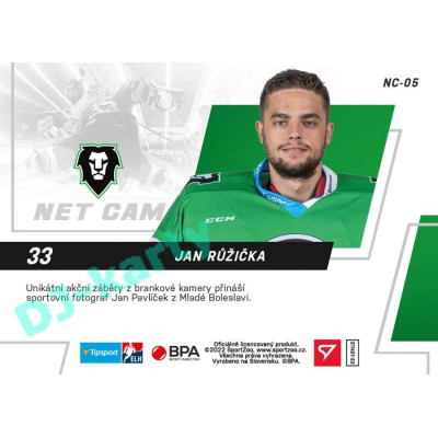 2021/22 Sportzoo TIPSPORT ELH 2. série #NC-05 Jan Růžička Net Cam