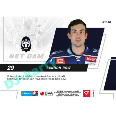 2021/22 Sportzoo TIPSPORT ELH 2. série #NC-18 Landon Bow Net Cam
