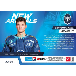 2024/25 Sportzoo ELH 1. serie #NA-34 Griffin Mendel New Arrivals