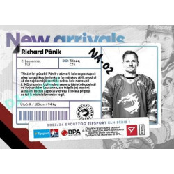 2023/24 Sportzoo ELH 1. série #NA-02 Richard Pánik New Arrival