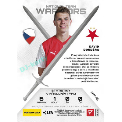 2023/24 Sportzoo Fortuna Liga 2. série #NW-16 David Douděra National Team Warriors