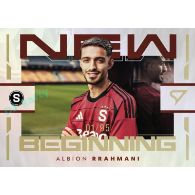 2024/25 Sportzoo Chance Liga 2. série #NB-03 Albion Rrahmani New Beginning Rainbow Gold xx/95