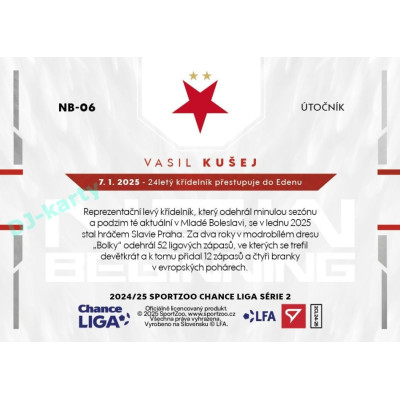 2024/25 Sportzoo Chance Liga 2. série #NB-06 Vasil Kušej New Beginning