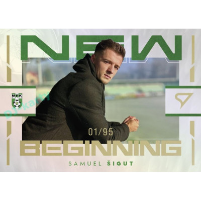 2024/25 Sportzoo Chance Liga 2. série #NB-18 Samuel Šigut New Beginning Rainbow Gold xx/95