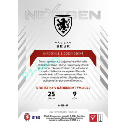 2024 Sportzoo HRDÍ LVI #NG-9 Václav Sejk Next Gen