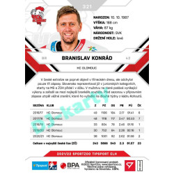 2021/22 Sportzoo TIPSPORT ELH 2. série #321 Branislav Konrád