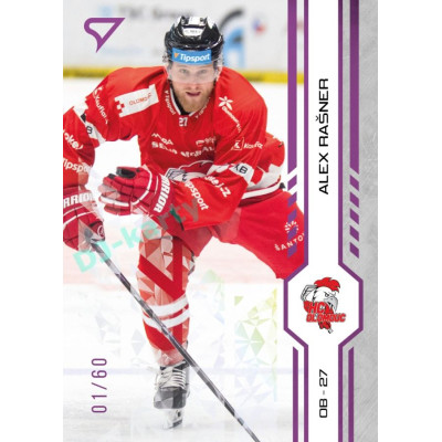 2024/25 Sportzoo ELH 1. serie #168 Alex Rašner Purple Iceberg xx/60