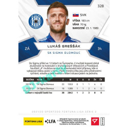 2021/22 Sportzoo Fortuna Liga 2. série #328 Lukáš Greššák