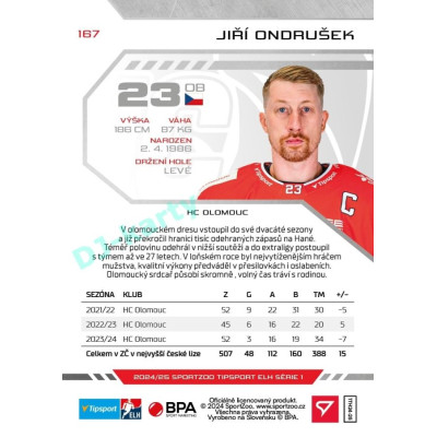 2024/25 Sportzoo ELH 1. serie #167 Jiří Ondrušek