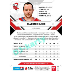 2021/22 Sportzoo TIPSPORT ELH 2. série #326 Silvester Kusko