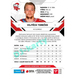 2021/22 Sportzoo TIPSPORT ELH 2. série #327 Vojtěch Tomeček