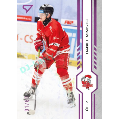 2024/25 Sportzoo ELH 1. serie #177 Daniel Ministr Purple Iceberg xx/60