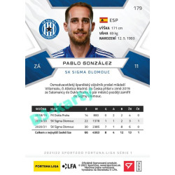 2021/22 Sportzoo Fortuna Liga Pablo Gonzáles #179